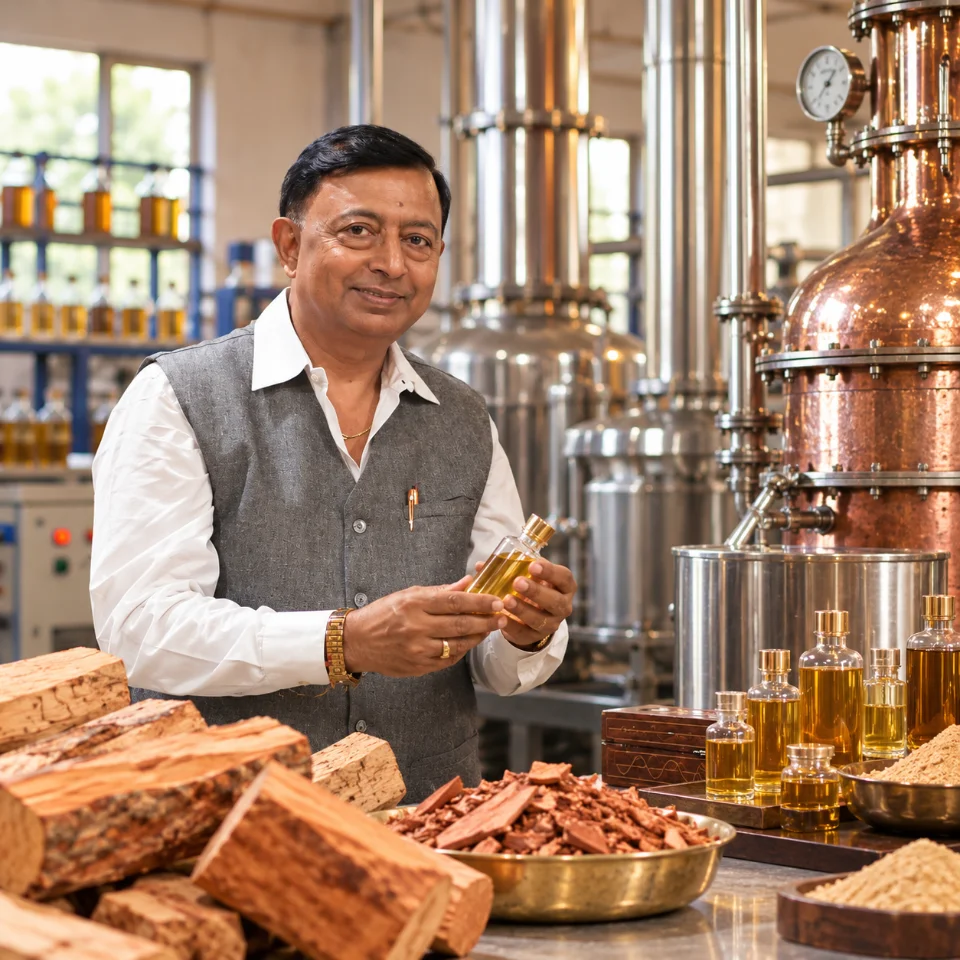 Vivek Narain Mishra of Shakti Sandal Wood Oil Distillers and Perfumers