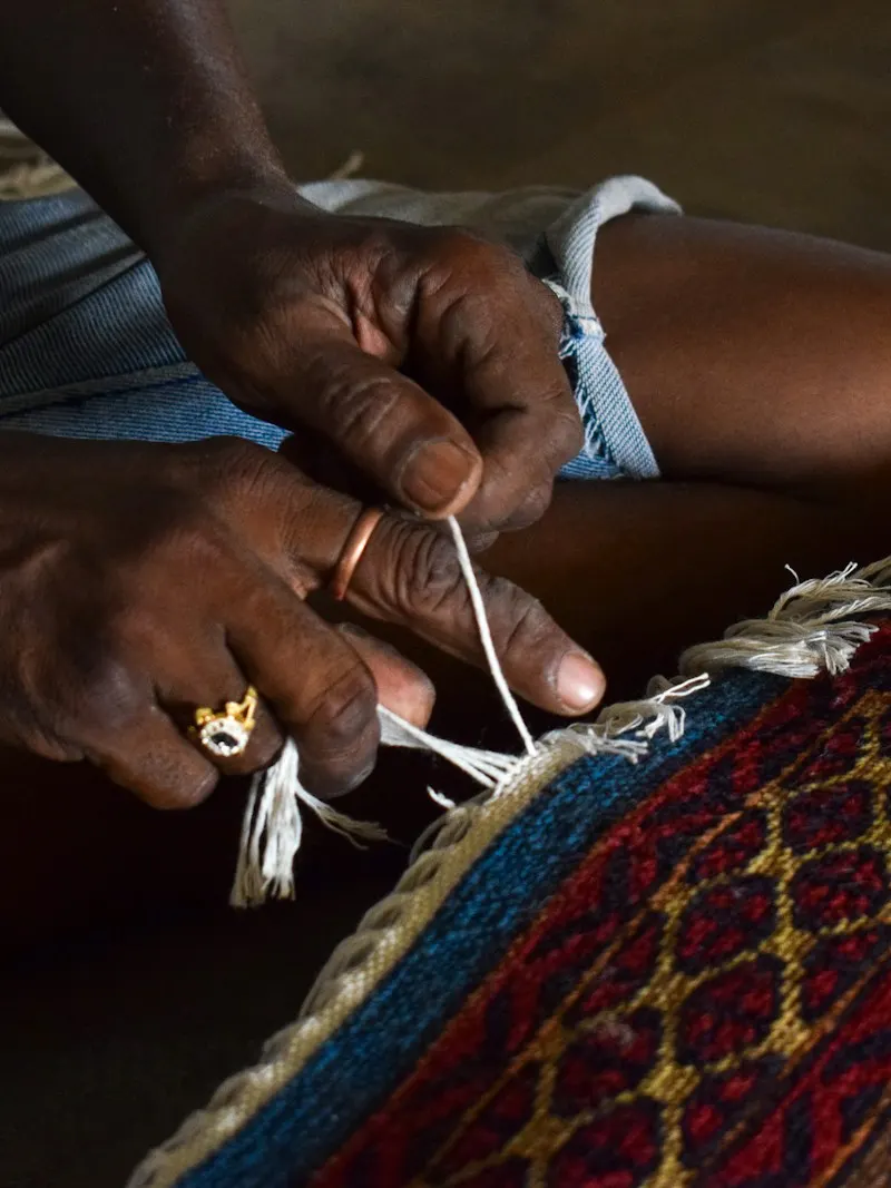 Artisan's hands at work